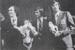 Nagroda dla najlepszych pikarzy, od lewej Beckenbauer, Cruyff i Deyna