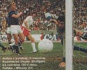 23.06.1974r. Stuttgart, mecz Polska - Wochy 2:1, pika po strzale Deyna wpada do bramki